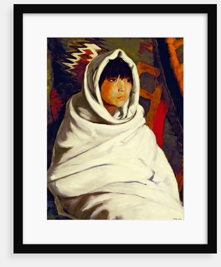 Indian Girl in a White Blanket, 1917 by Robert Cozad Henri