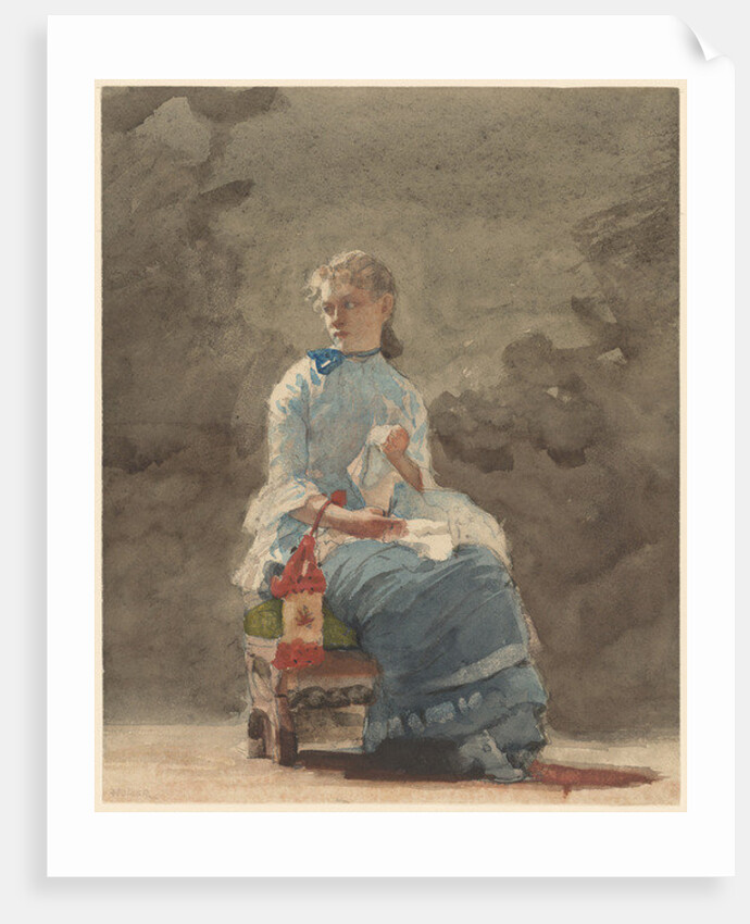 Woman Sewing, 1878-9 by Winslow Homer