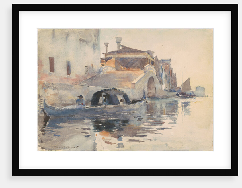 Canal Scene, Ponte Panada, Fondamenta Nuove, Venice, c.1880-82 by John Singer Sargent