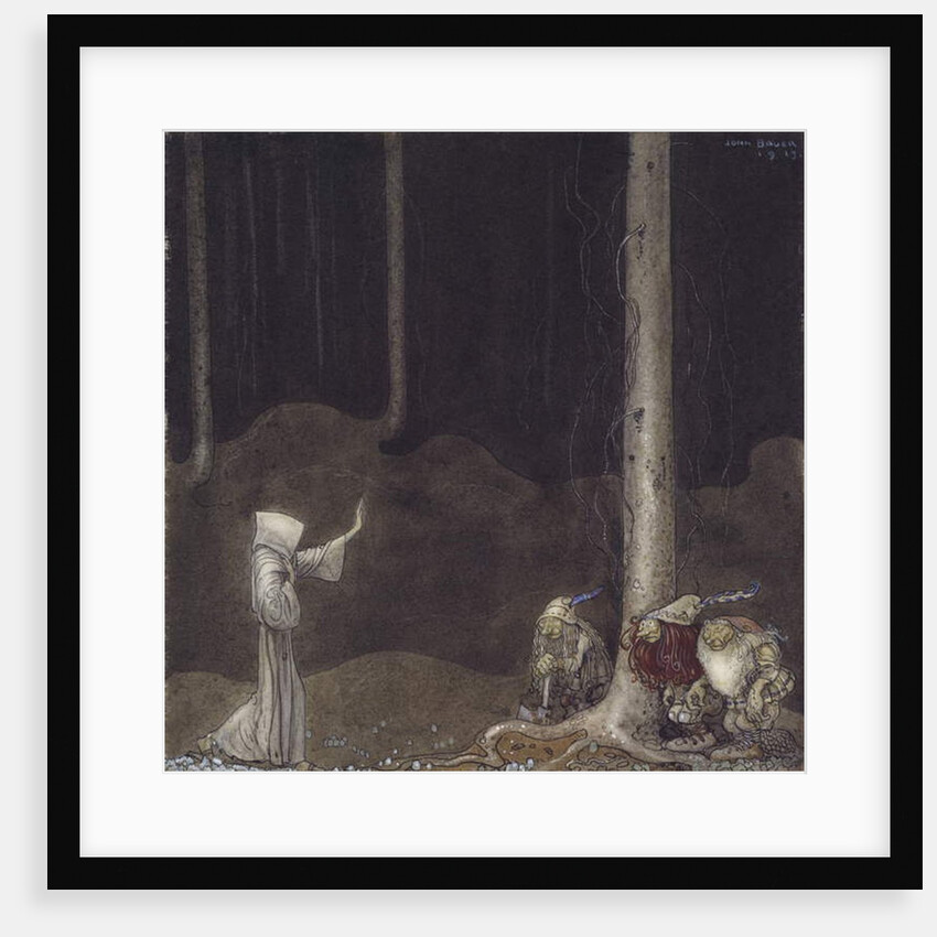 Brother St. Martin and the Three Trolls, 1913 by John Bauer