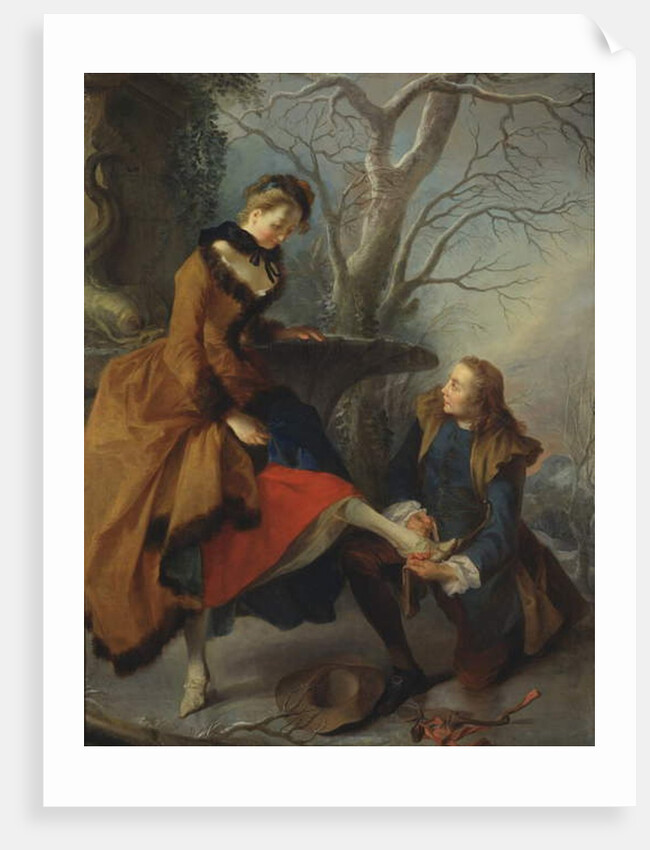 Fastening the Skate, 1743 by Nicolas Lancret