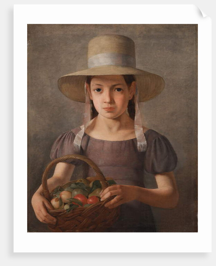 Girl with Fruit in a Basket, c.1827 by Constantin Hansen