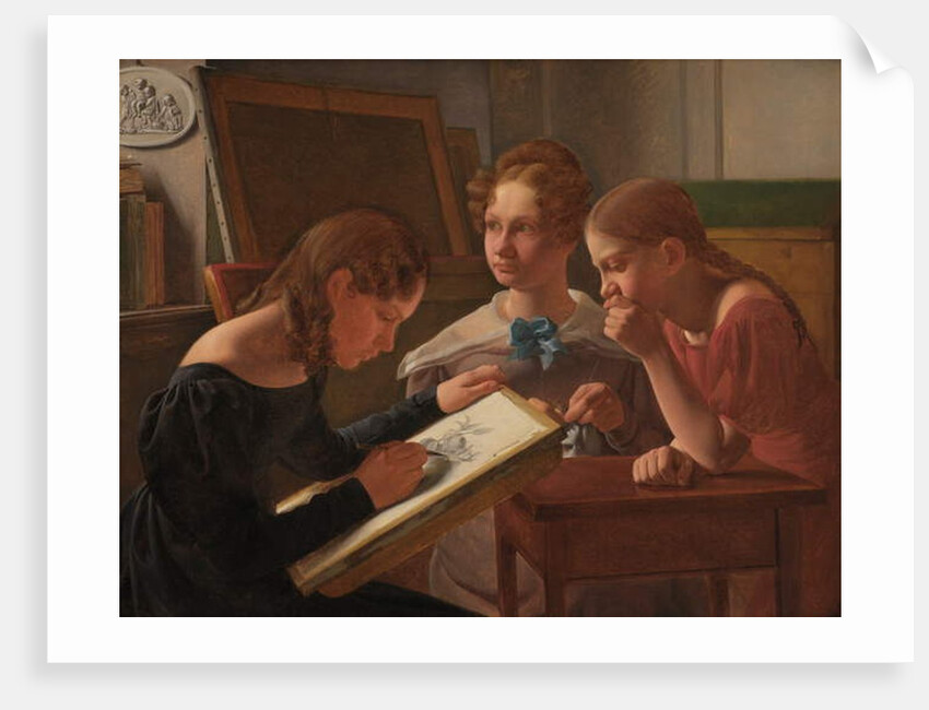 Three Young Girls. The Artist's Sisters: Alvilde, Ida and Henriette, 1827 by Constantin Hansen