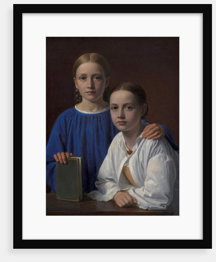 Meta Magdalene Hammerich and the Artist's Daughter Kristiane Konstantin Hansen, 1861 by Constantin Hansen