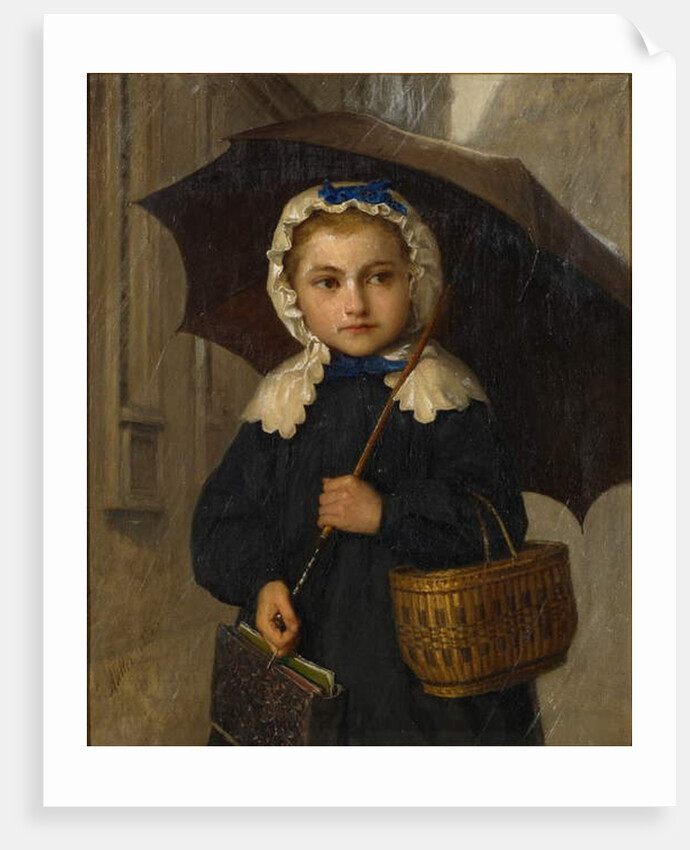 Louise Anker with Umbrella, 1872 by Albert Anker