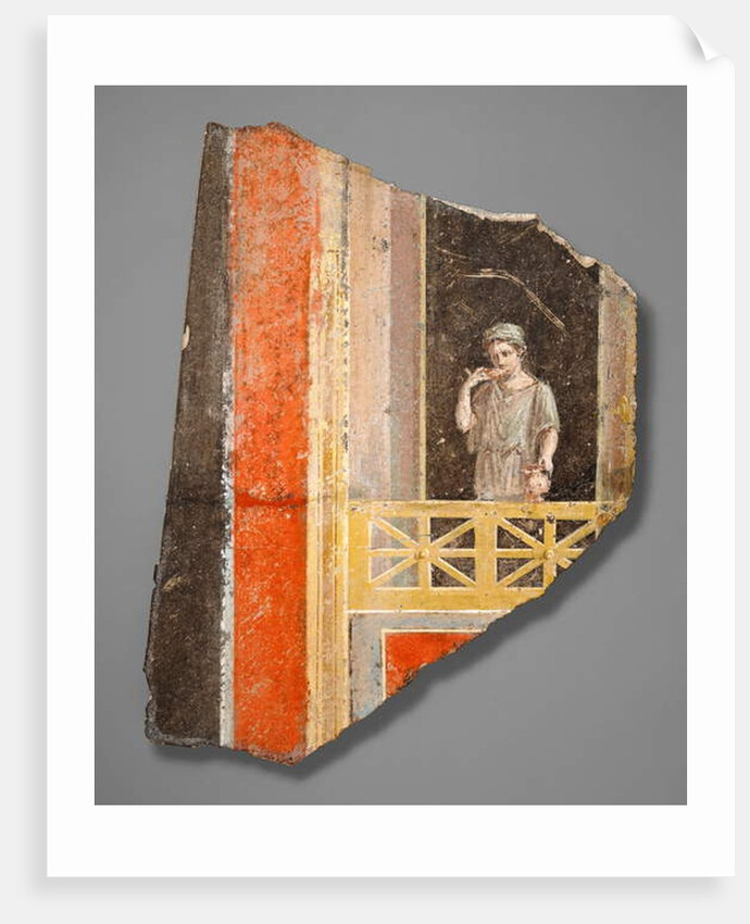 Fragment of a Woman on a Balcony, 10 B.C- 14 A.D by Roman