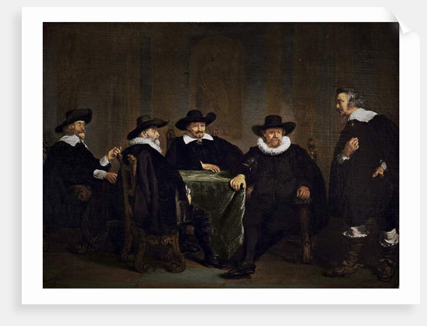 The Four Burgomasters of Amsterdam Learning of the Arrival of Maria de’ Medici on 1 September 1638 by Thomas de Keyser