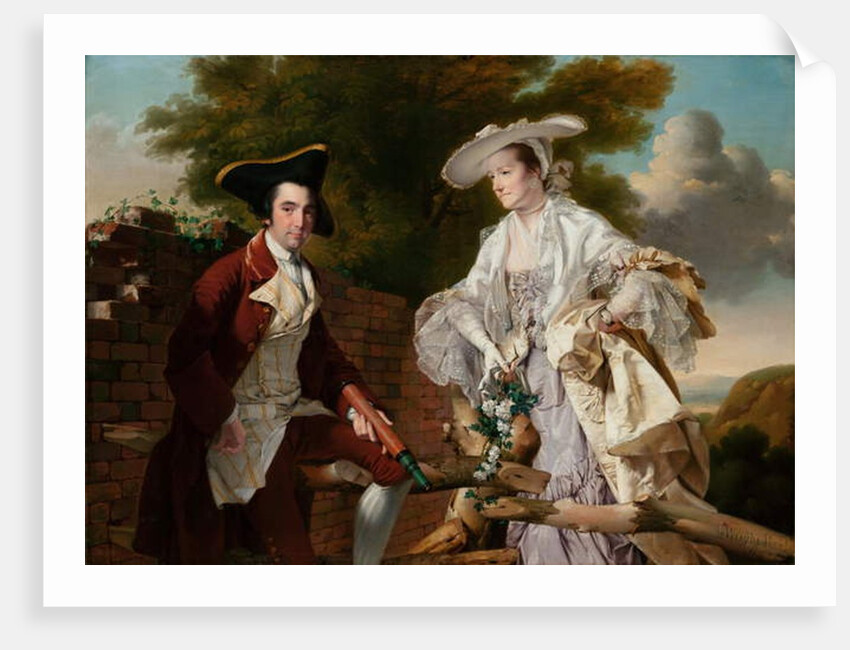 Portrait of Peter Perez Burdett and His First Wife Hannah, 1765 by Joseph Wright of Derby
