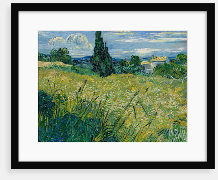 Green Wheat Field with Cypress, 1889 by Vincent van Gogh
