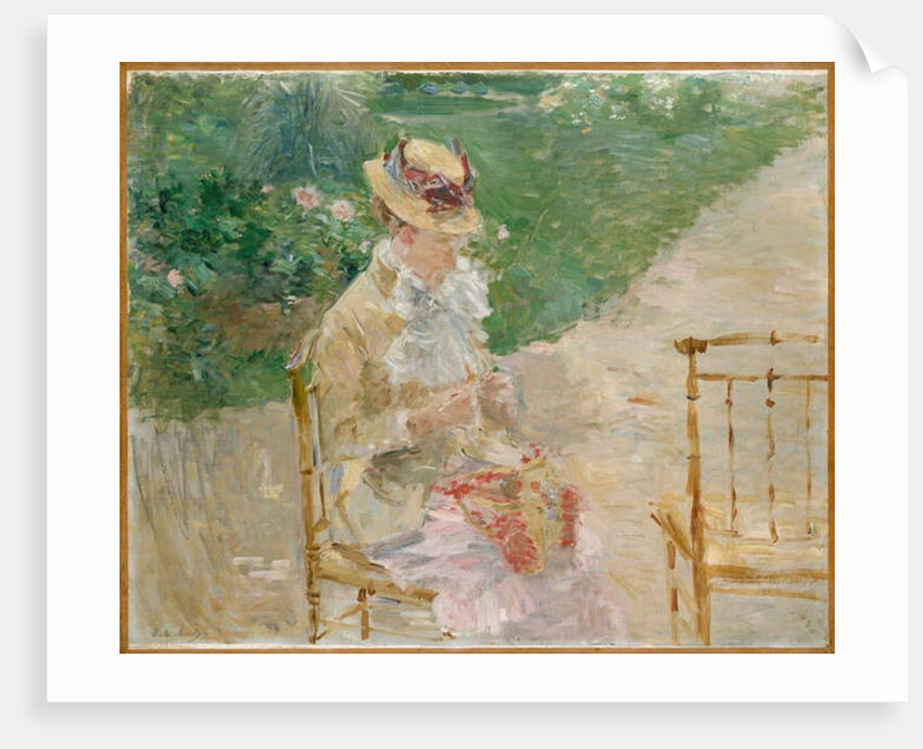 Young Woman Knitting, c.1883 by Berthe Morisot