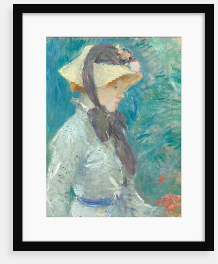 Young Woman with a Straw Hat, 1884 by Berthe Morisot