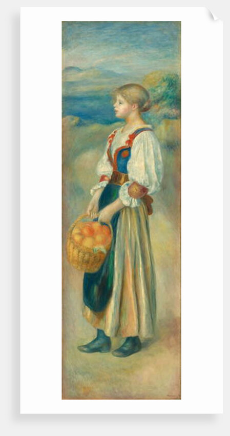 Girl with a Basket of Oranges, c.1889 by Pierre Auguste Renoir