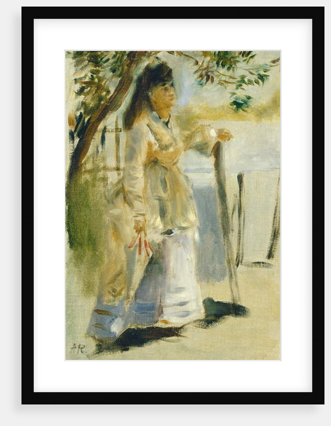 Woman by a Fence, 1866 by Pierre Auguste Renoir