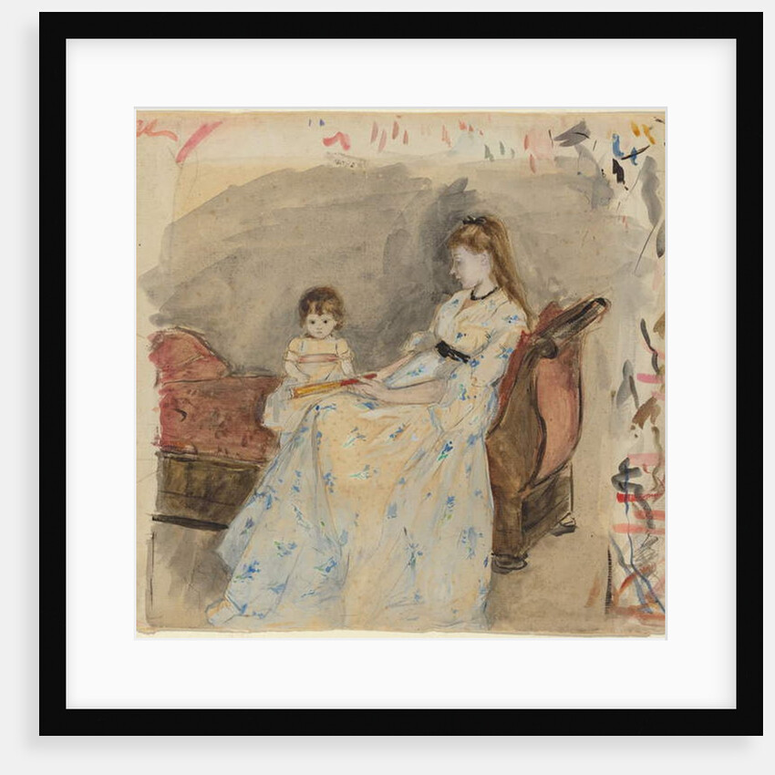 The Artist's Sister, Edma, with Her Daughter, Jeanne, 1872 by Berthe Morisot