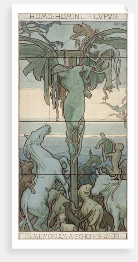 Homo homini lupus, 1901 by Max Pirner