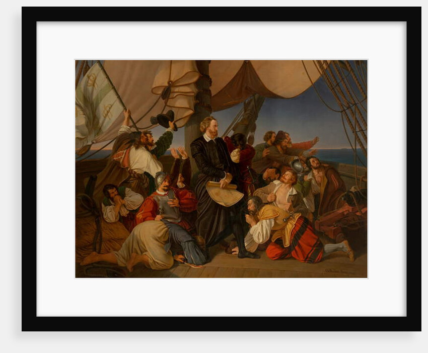 Columbus Discovers the Shores of America, 1846 by Christian Ruben