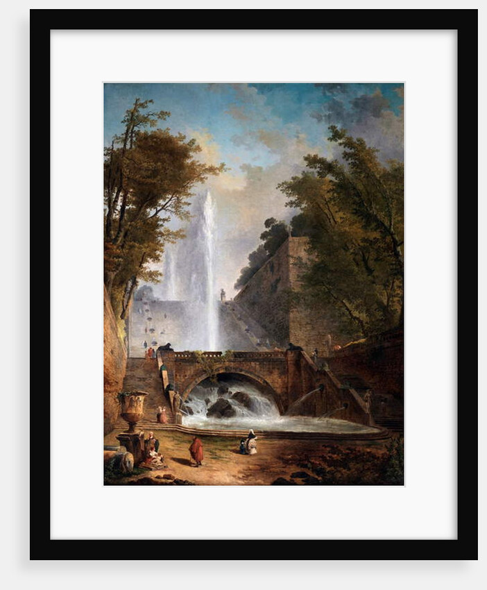Stair and Fountain in the Park of a Roman Villa, c. 1770, Oil painting by Hubert Robert