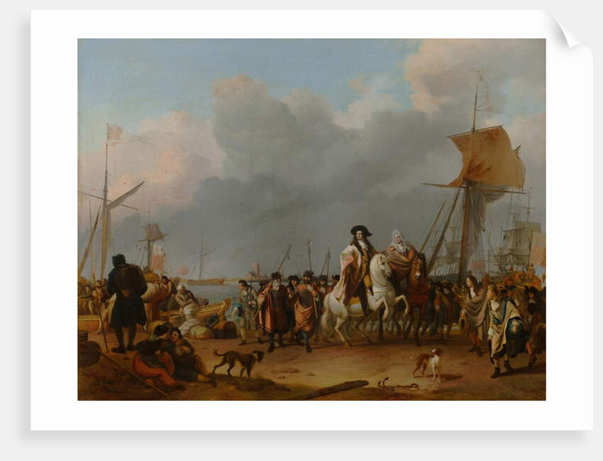 The Arrival of Stadholder-King Willem III in the Oranjepolder on 31 January 1691, 1692 by Ludolf I Backhuysen