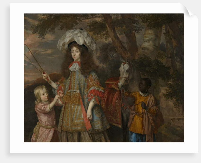 Portrait of Maria of Orange with Hendrik van Zuijlestein and a Servant, 1665 by Jan Mytens or Mijtens