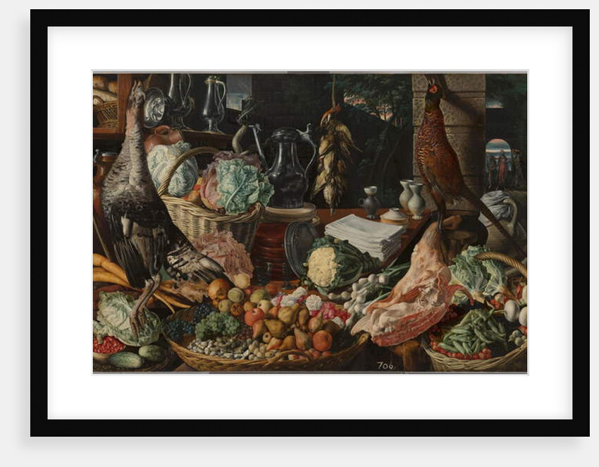 Kitchen Scene with Christ at Emmaus, c.1560-65 by Joachim Beuckelaer or Bueckelaer
