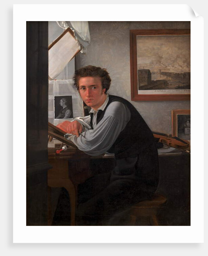Copperplate Engraver Carl Edward Sonne, c.1826 by Ditlev Conrad Blunck