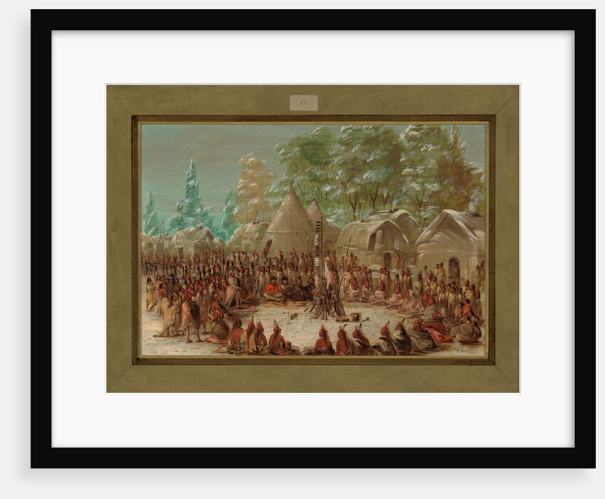 La Salle's Party Feasted in the Illinois Village, January 2nd 1680, 1847-1848 by George Catlin