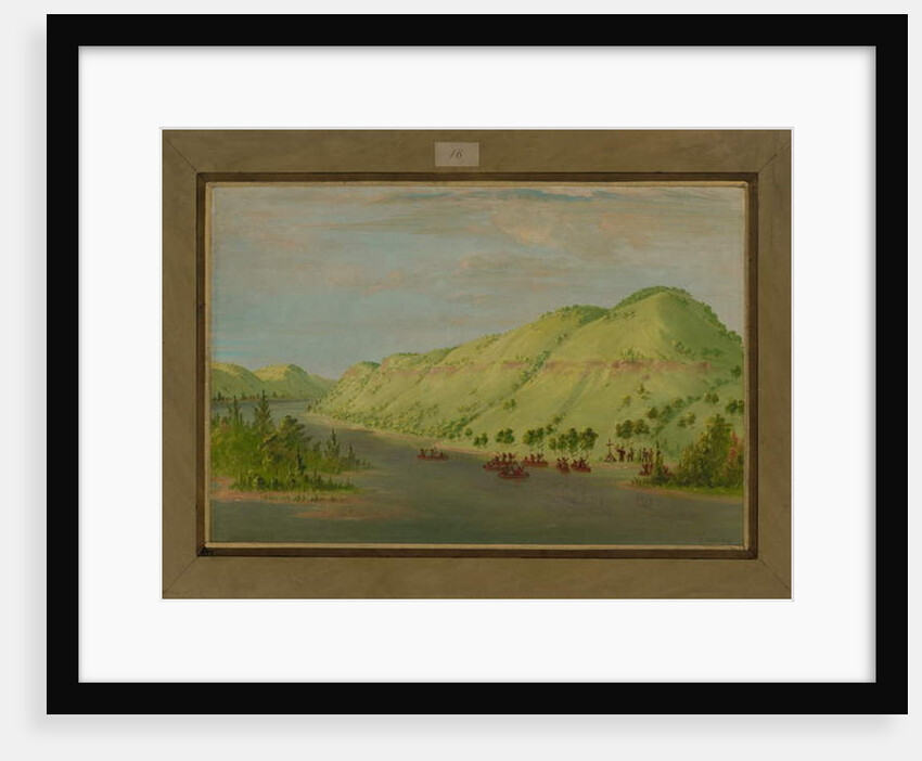 Father Hennepin leaving the Mississippi to Join la Salle, May 8th 1680, 1847-48 by George Catlin