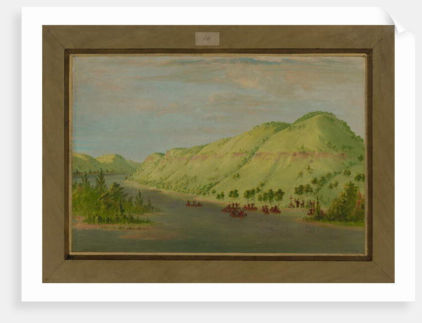 Father Hennepin leaving the Mississippi to Join la Salle, May 8th 1680, 1847-48 by George Catlin