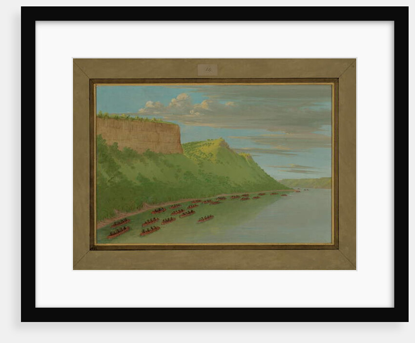 Father Hennepin and Companions Passing Lover's Leap, April 1680, 1847-48 by George Catlin