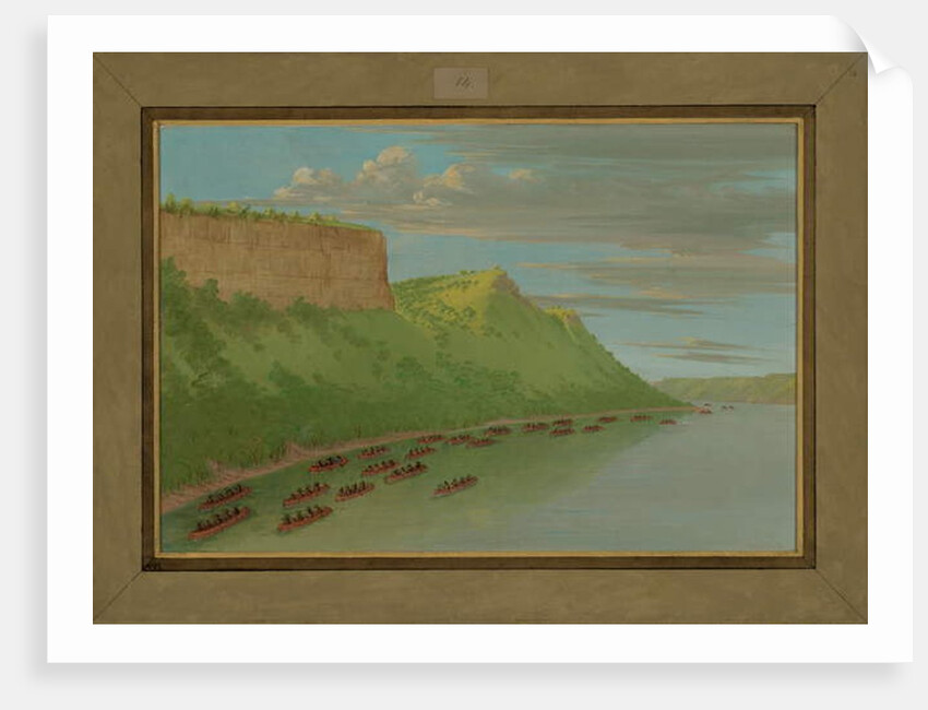 Father Hennepin and Companions Passing Lover's Leap, April 1680, 1847-48 by George Catlin