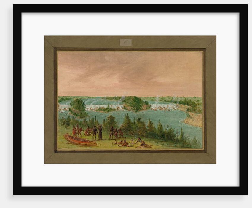 Father Hennepin and his men at the Falls of St. Anthony, May 1st, 1680, 1847-48 by George Catlin