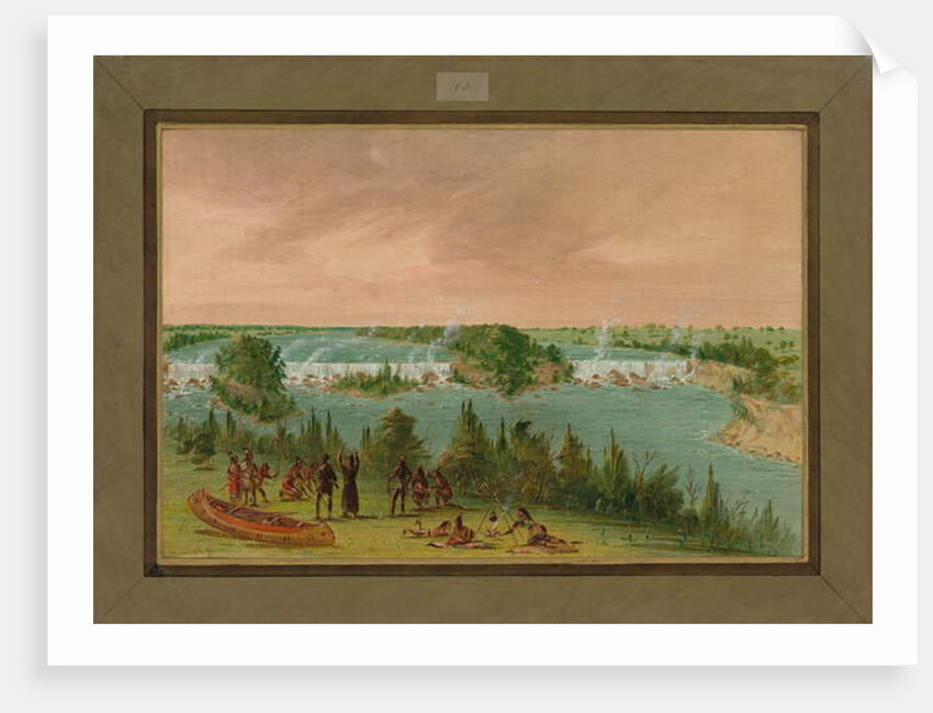 Father Hennepin and his men at the Falls of St. Anthony, May 1st, 1680, 1847-48 by George Catlin
