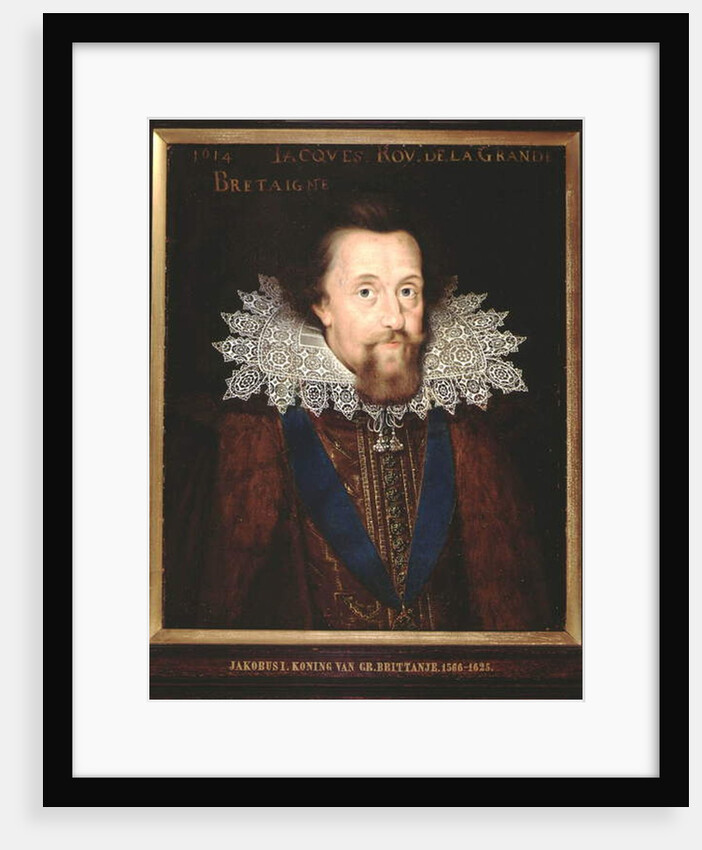 Portrait of James I, King of England, 1614 by Dutch School