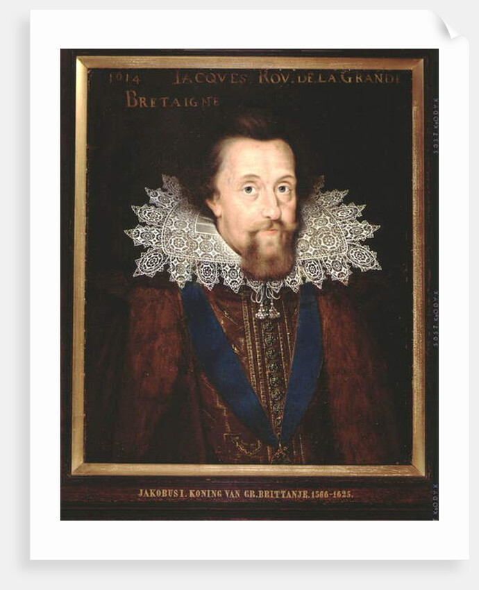 Portrait of James I, King of England, 1614 by Dutch School