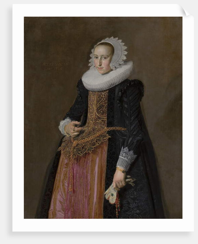 Portrait of Aletta Hanemans, 1625 by Frans Hals