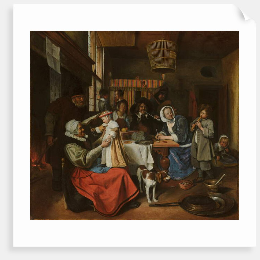 As the Old Sing, so Pipe the Young, c.1663-5 by Jan Havicksz. Steen