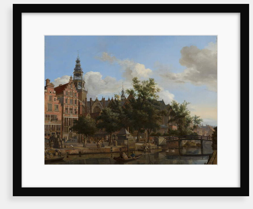 View of Oudezijds Voorburgwal with the Oude Kerk in Amsterdam, c.1670 by Jan van der Heyden