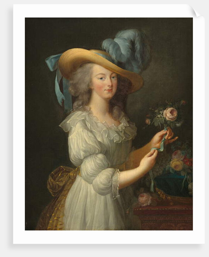 Marie-Antoinette dans une robe en mousseline, années 1780 by Elisabeth Louise Vigee-Lebrun