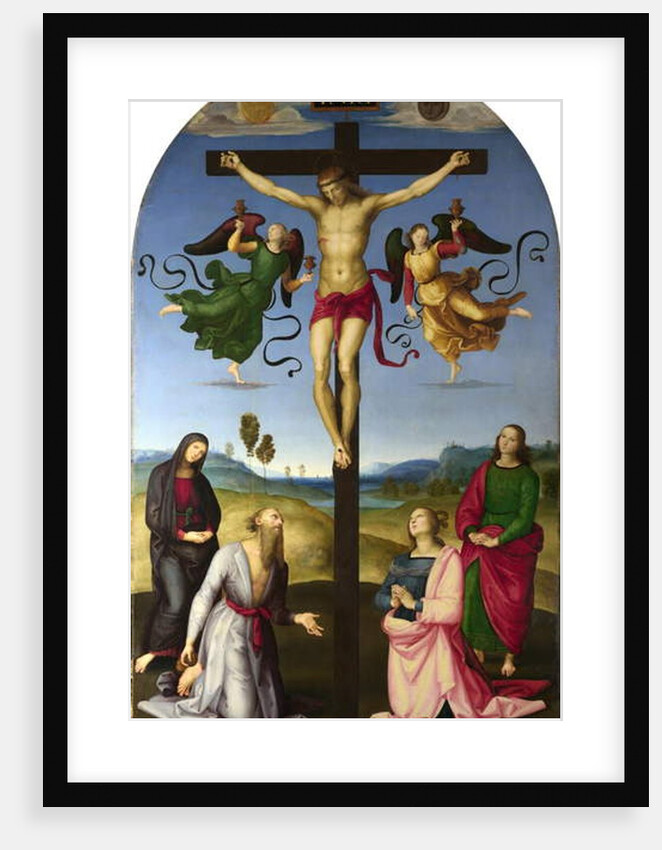 The Crucified Christ with the Virgin Mary, Saints and Angels, c.1502-03 by Raphael