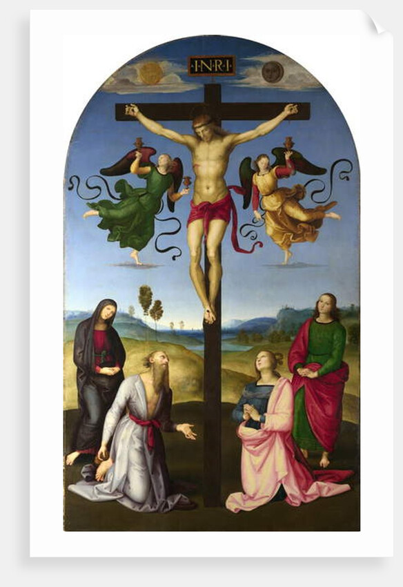 The Crucified Christ with the Virgin Mary, Saints and Angels, c.1502-03 by Raphael