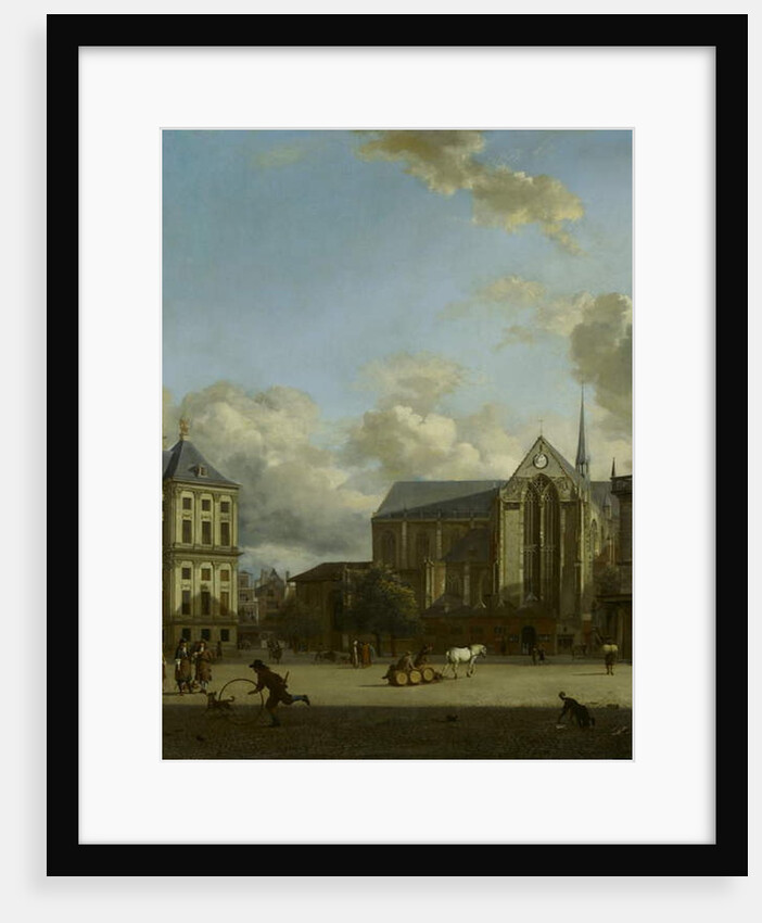 Dam Square with Nieuwe Kerk and Koninklijk Paleis, 1668 by Jan van der Heyden