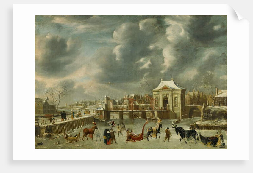 Heiligewegspoort in winter, 1653-73 by Jan Abrahamsz. Beerstraten