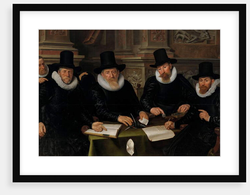Four Regents and the ‘House Father’ of the Amsterdam Lepers’ Asylum, 1624 by Werner Jacobsz van den Valckert