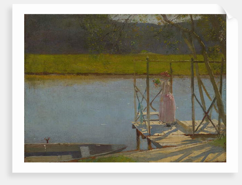 Woman beside a boat, c.1875-85 by Laszlo Mednyanszky
