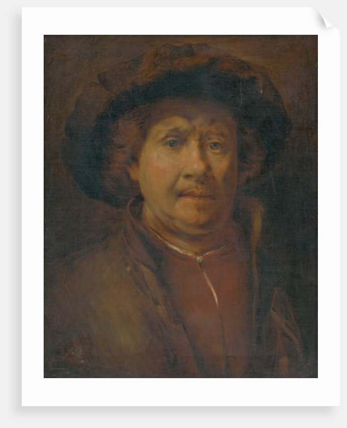 Self portrait by Rembrandt Harmensz. van Rijn (after)