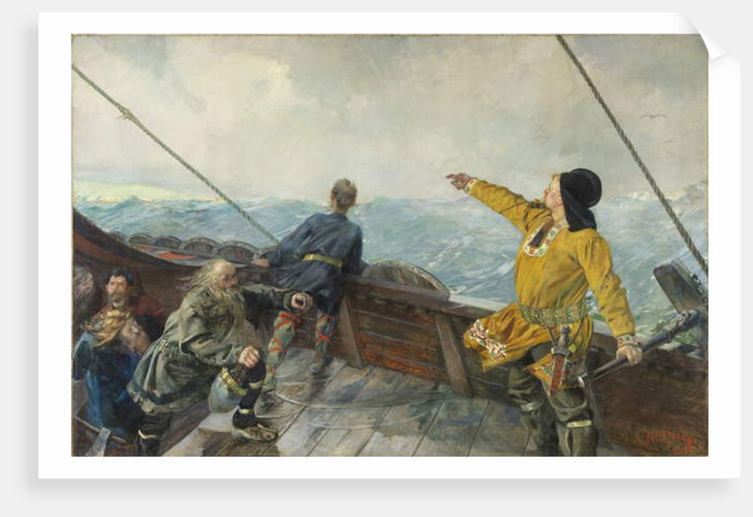 Leiv Eirikson discovering America, 1893 by Christian Krohg