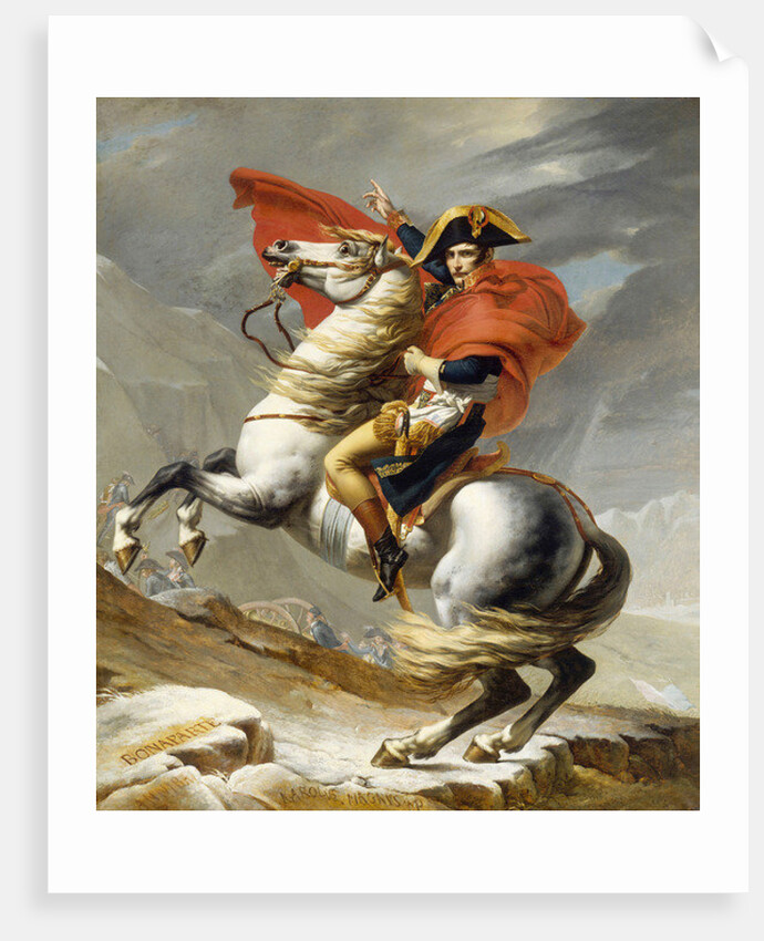 Napoleon Crossing the Alps on 20th May 1800 by Jacques Louis David