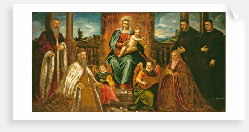 Doge Alvise Mocenigo and Family before the Madonna and Child, c.1573 by Jacopo Robusti Tintoretto