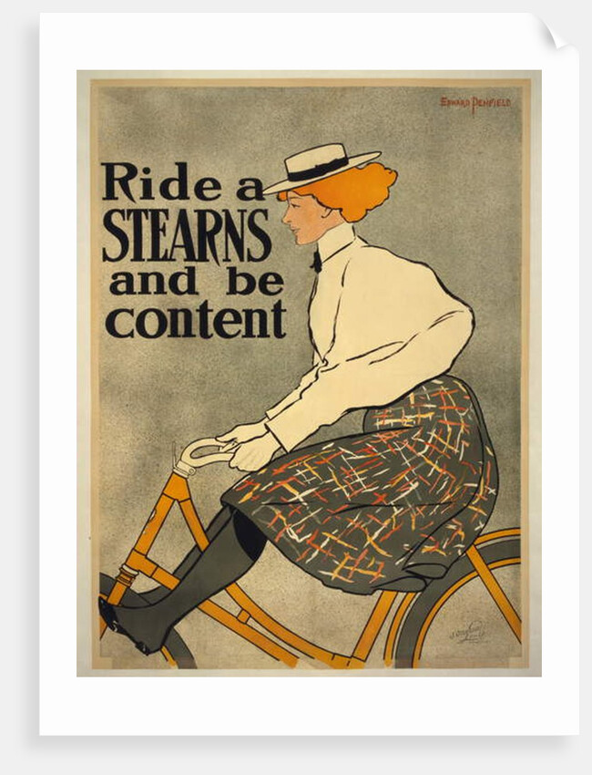 Ride a Stearns and be content, 1896 by Edward Penfield
