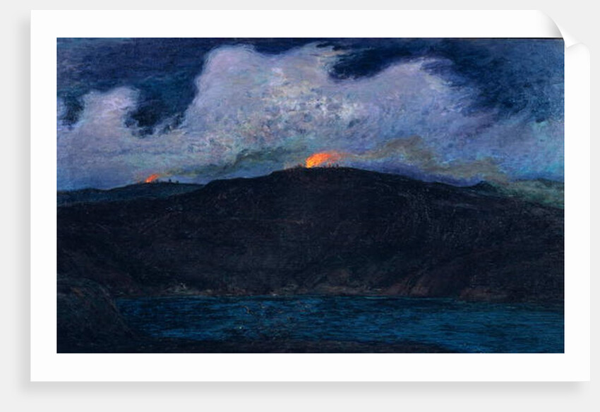 Midsummer Bonfires in Stormy Weather, 1900 by Karl Fredrick Nordstrom